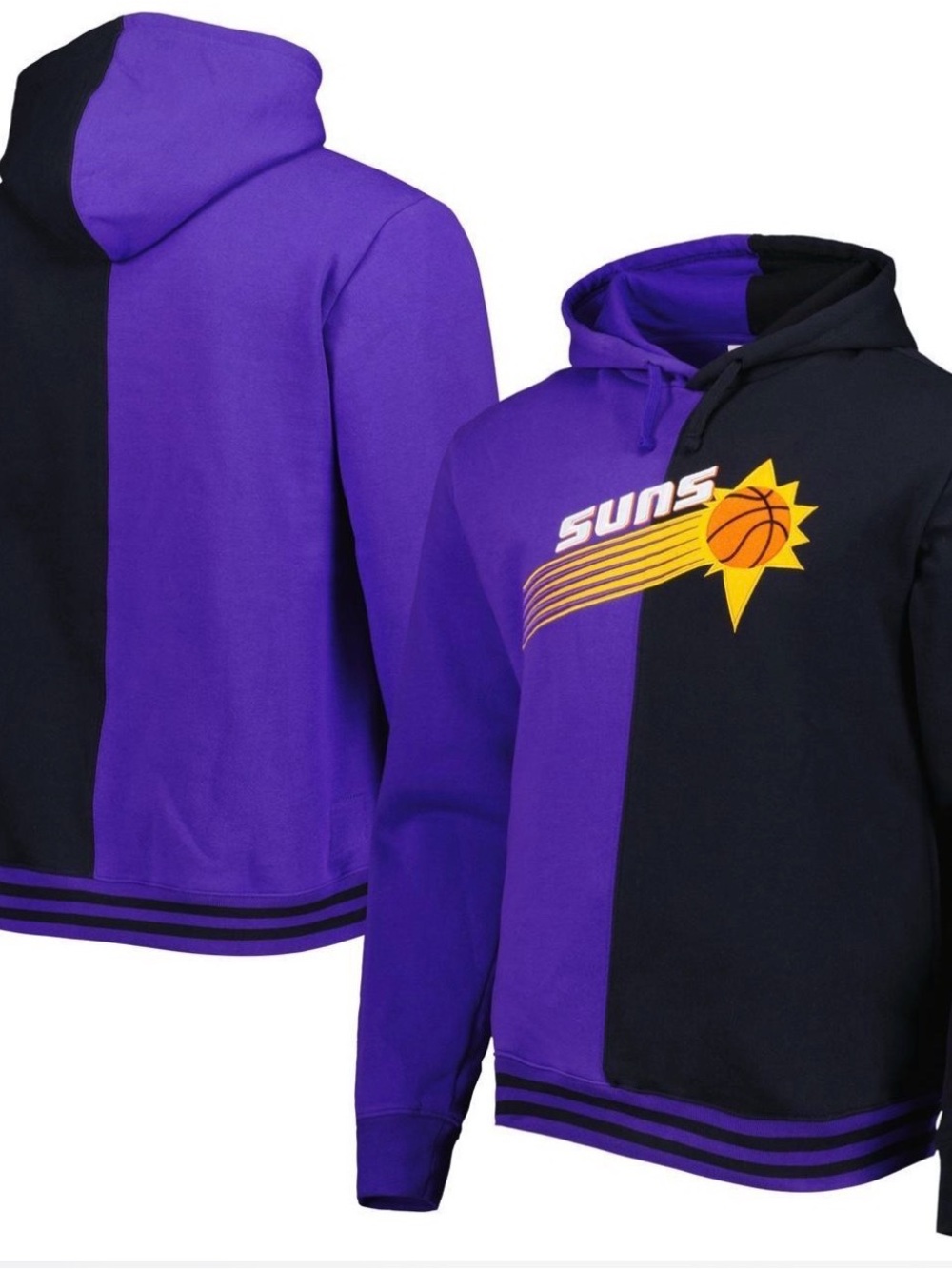 Phoenix Suns Mitchell & Ness Hardwood Classics Split Pullover Hoodie Size 3XLB